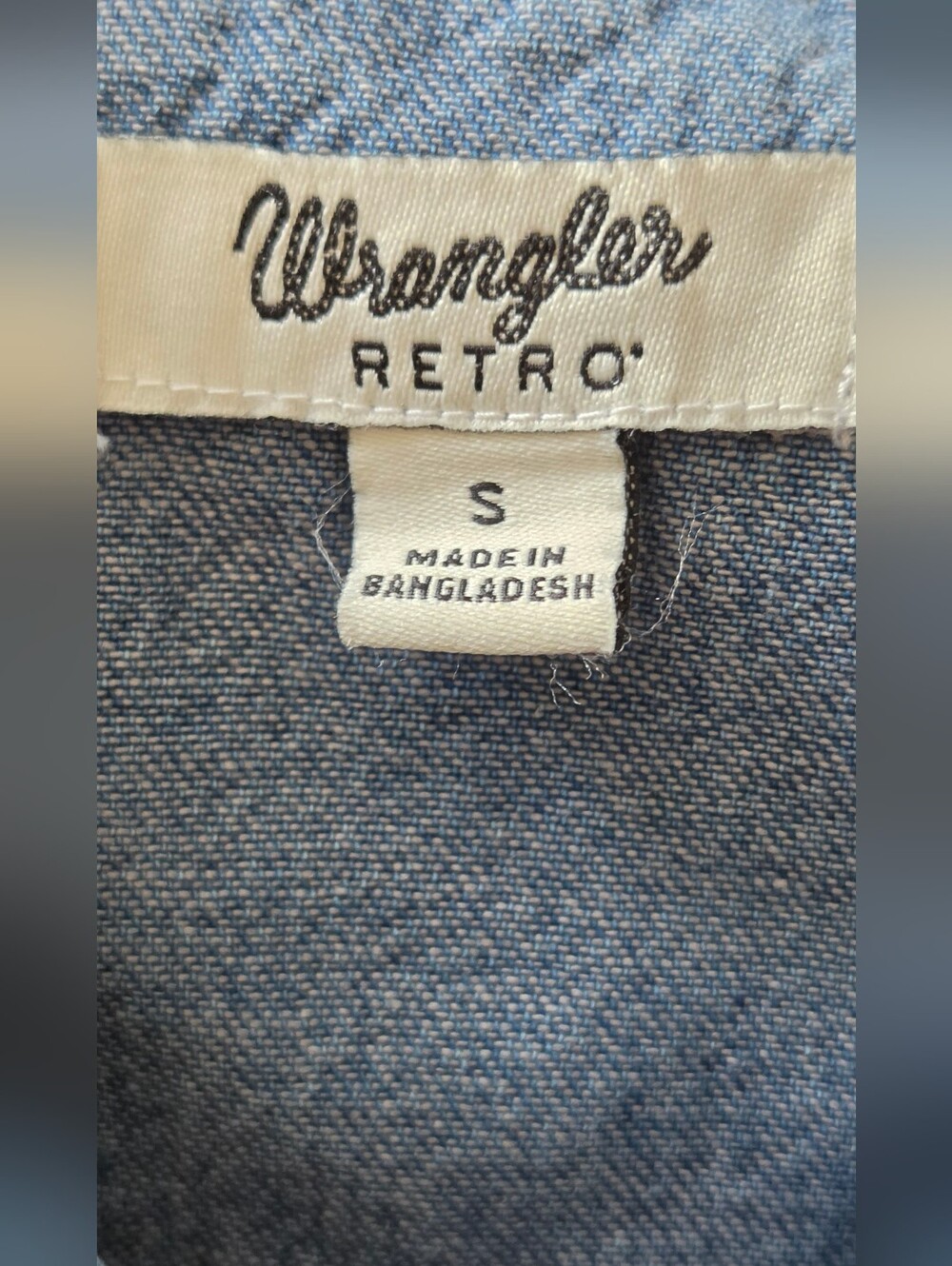 Wrangler Retro Denim Star Print Tie Front Sleeveless Western Shirt NWT Small - Picture 4 of 7